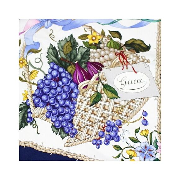 Pre Loved Gucci Floral Print Silk Scarf Women Multicolour Scarves & Shawls - Picture 7 of 8